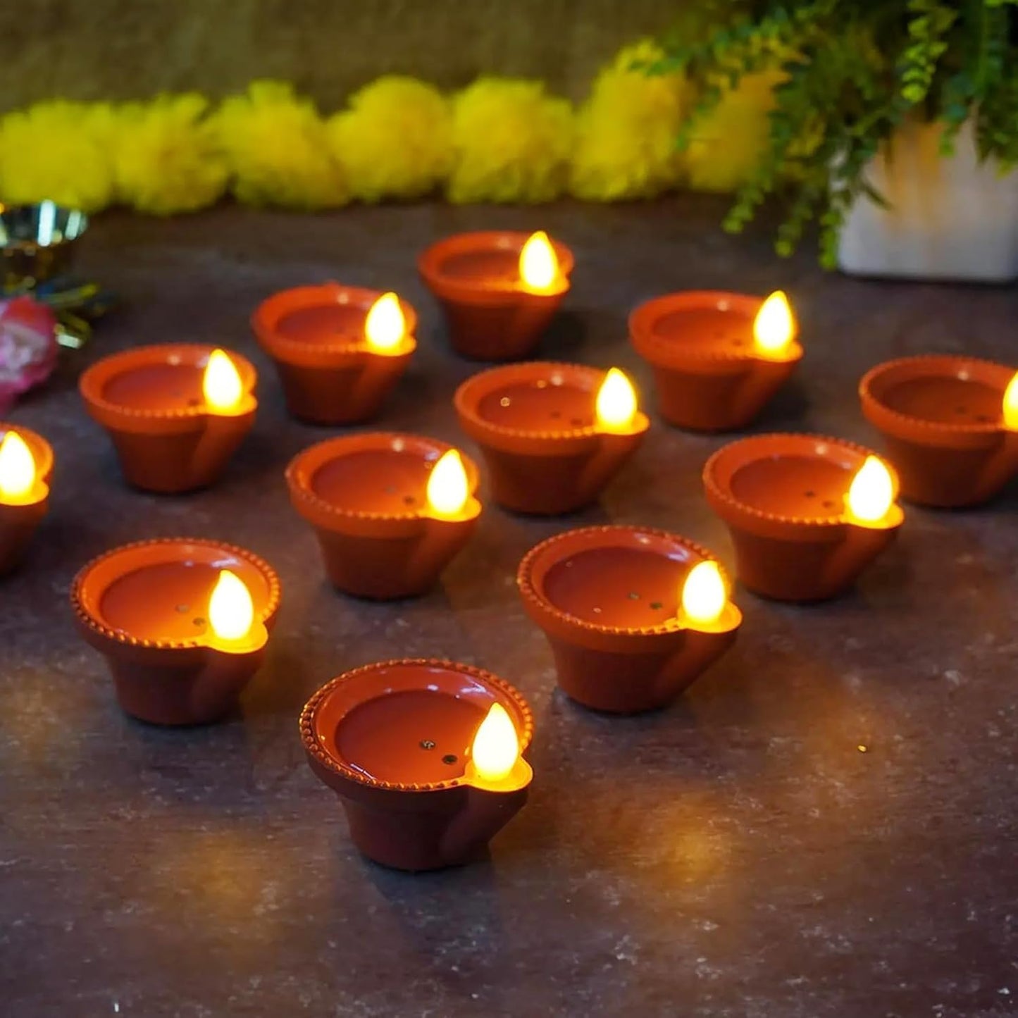 Water Sensor LED Light Diyas for Home Decoration, Floating Electric Flameless & Smokeless Candle for Home Decor, Diwali Festivals Decoration
