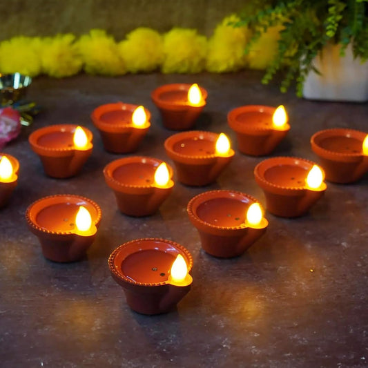 Water Sensor LED Light Diyas for Home Decoration, Floating Electric Flameless & Smokeless Candle for Home Decor, Diwali Festivals Decoration