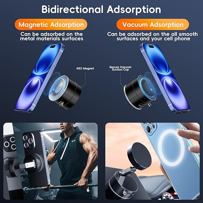 Vacuum Magnetic Suction Phone Holder